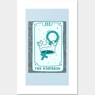The Empress Tarot Card and Crystals Graphic Posters and Art
